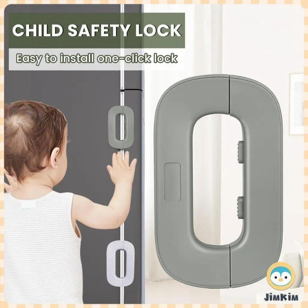 One-Hand Fridge Lock White ABS Plastic